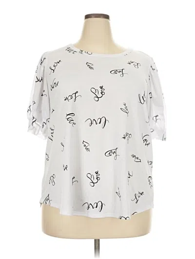 Pre-owned Kim & Cami Short Sleeve T-shirt In Silver
