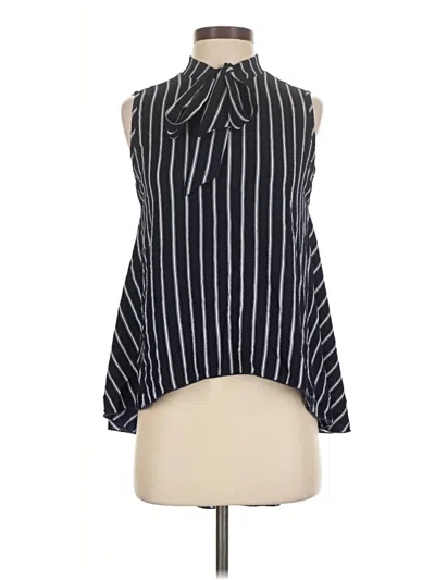 Pre-owned Kim & Cami Sleeveless Blouse In Black