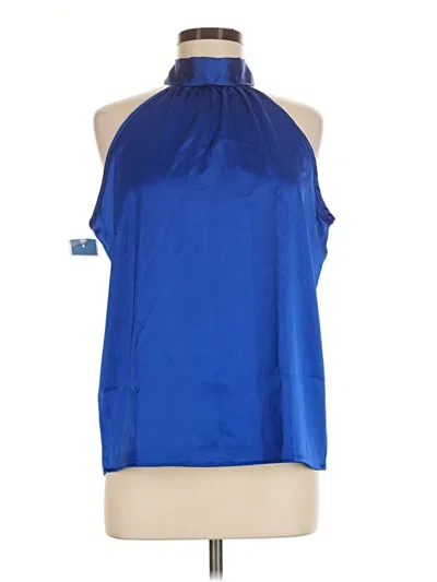 Pre-owned Kim & Cami Sleeveless Blouse In Blue