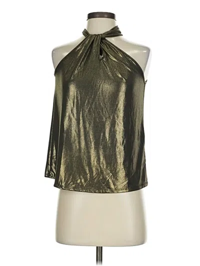 Pre-owned Kim & Cami Sleeveless Blouse In Gold