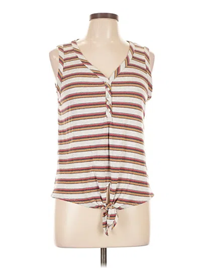 Pre-owned Kim & Cami Sleeveless T-shirt In Brown
