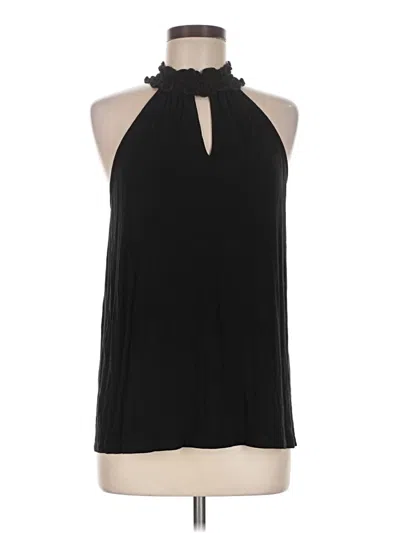 Pre-owned Kim & Cami Tank Top Black Halter Neckline Tops