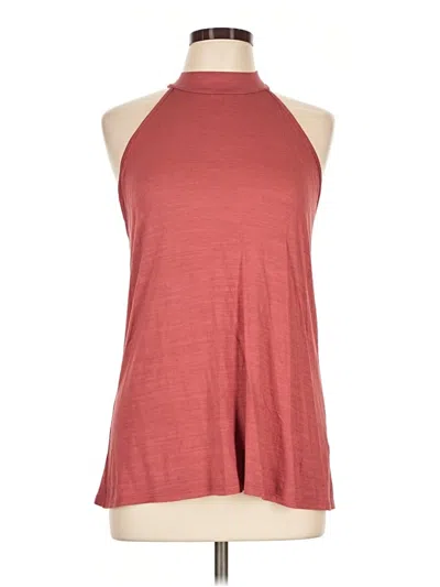 Pre-owned Kim & Cami Tank Top Burgundy Halter Neckline Tops