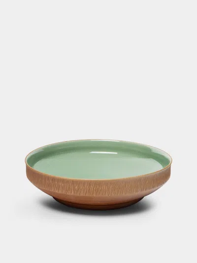 Kim Pan-ki Comb Pattern Celadon Serving Bowl  Abask Luxury Gift In Animal Print