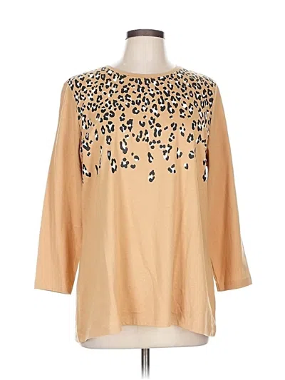 Pre-owned Kim Rogers 3/4 Sleeve T-shirt In Brown