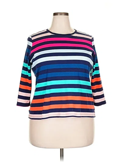 Pre-owned Kim Rogers 3/4 Sleeve T-shirt In Blue