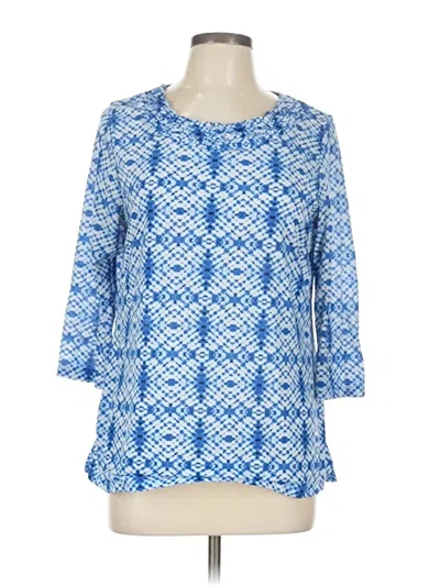 Pre-owned Kim Rogers 3/4 Sleeve T-shirt In Blue