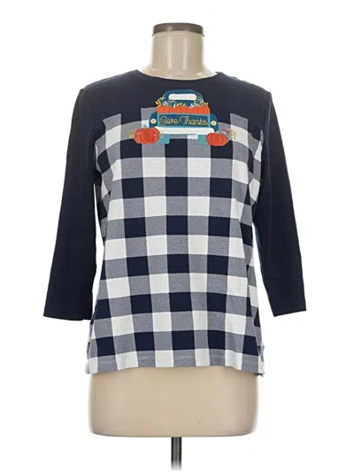 Pre-owned Kim Rogers 3/4 Sleeve T-shirt In Blue