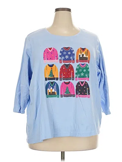 Pre-owned Kim Rogers 3/4 Sleeve T-shirt In Blue
