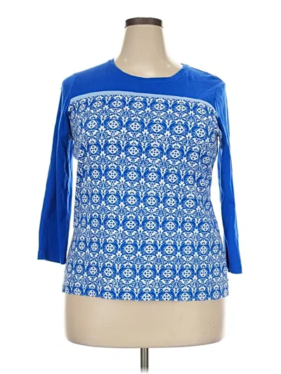 Pre-owned Kim Rogers 3/4 Sleeve T-shirt In Blue