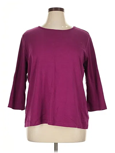 Pre-owned Kim Rogers 3/4 Sleeve T-shirt In Burgundy