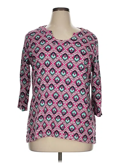 Pre-owned Kim Rogers 3/4 Sleeve T-shirt In Pink