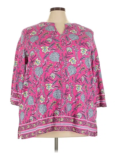 Pre-owned Kim Rogers 3/4 Sleeve T-shirt In Pink