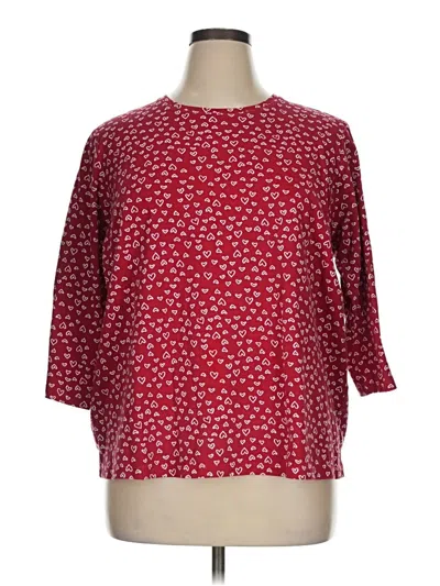 Pre-owned Kim Rogers 3/4 Sleeve T-shirt In Red