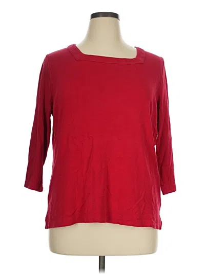 Pre-owned Kim Rogers 3/4 Sleeve T-shirt In Red