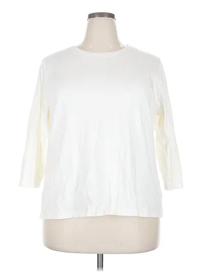 Pre-owned Kim Rogers 3/4 Sleeve T-shirt In White