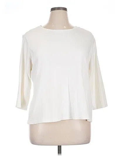 Pre-owned Kim Rogers 3/4 Sleeve T-shirt In White