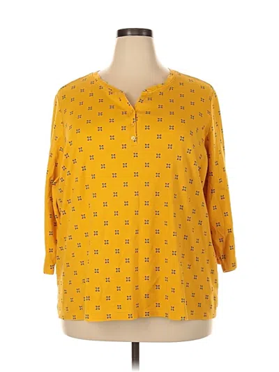 Pre-owned Kim Rogers 3/4 Sleeve T-shirt In Yellow