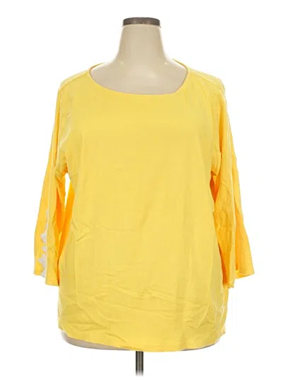 Pre-owned Kim Rogers 3/4 Sleeve T-shirt In Yellow