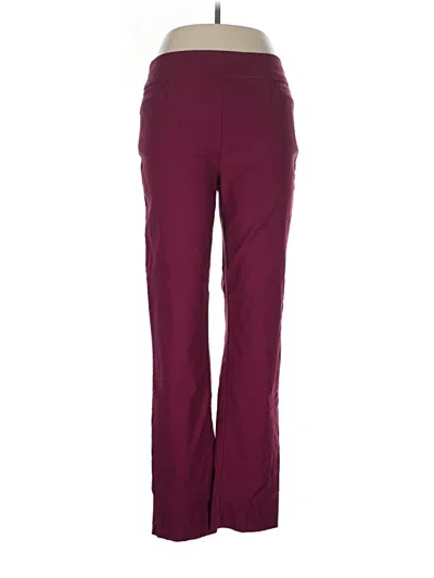 Pre-owned Kim Rogers Active Pants In Burgundy