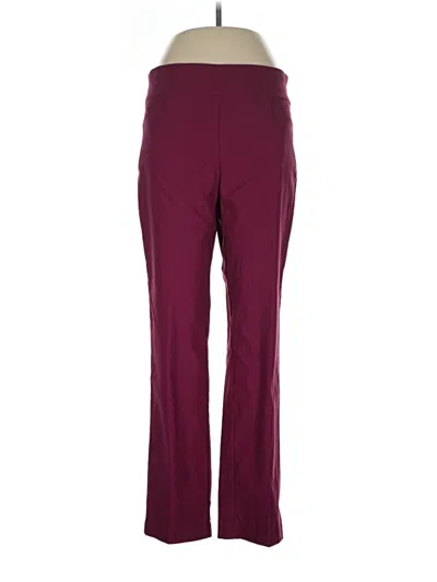 Pre-owned Kim Rogers Active Pants In Burgundy