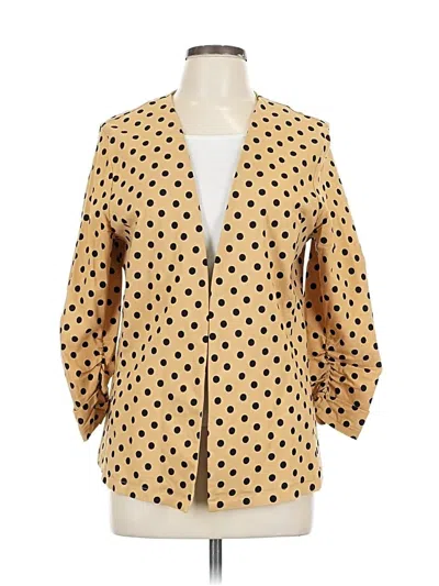 Pre-owned Kim Rogers Blazer Jacket In Gold