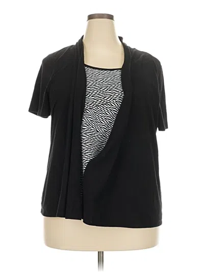 Pre-owned Kim Rogers Cardigan Sweater In Black