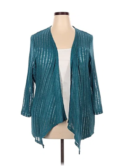 Pre-owned Kim Rogers Cardigan Sweater In Blue