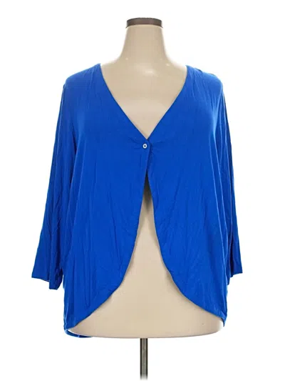 Pre-owned Kim Rogers Cardigan Sweater In Blue