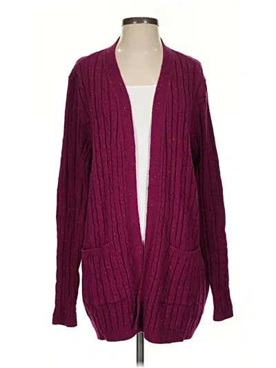 Pre-owned Kim Rogers Cardigan Sweater In Burgundy