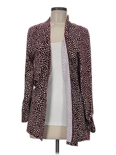 Pre-owned Kim Rogers Cardigan Sweater In Burgundy