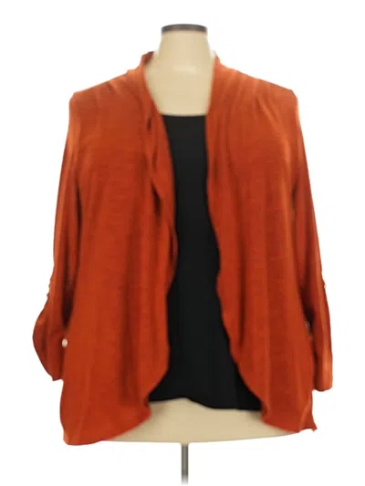 Pre-owned Kim Rogers Cardigan Sweater In Orange