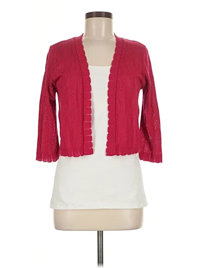 Pre-owned Kim Rogers Cardigan Sweater In Red