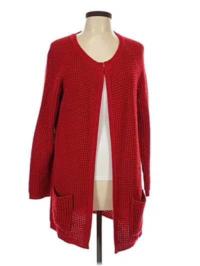 Pre-owned Kim Rogers Cardigan Sweater In Red