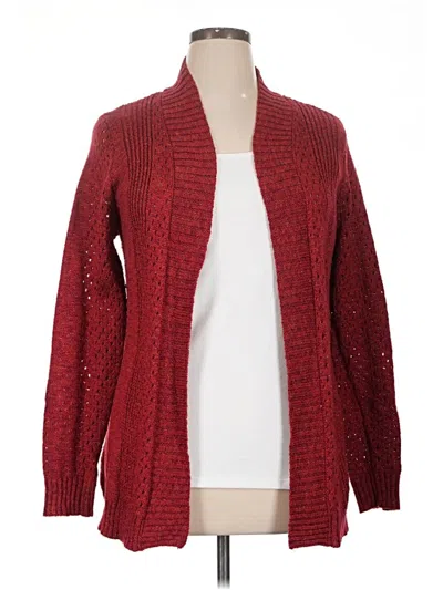 Pre-owned Kim Rogers Cardigan Sweater In Red