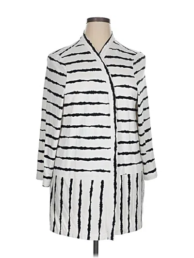 Pre-owned Kim Rogers Cardigan Sweater In White