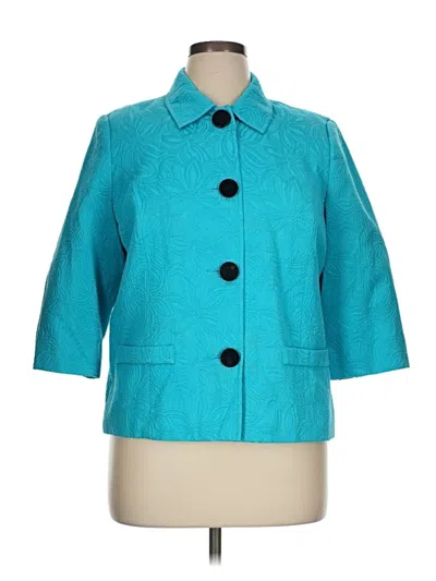Pre-owned Kim Rogers Coat In Teal
