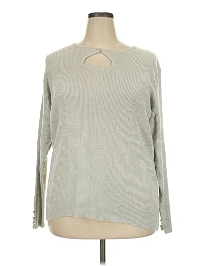 Pre-owned Kim Rogers Fleece Jacket In Gray