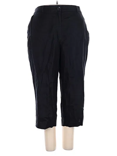 Pre-owned Kim Rogers Linen Pants In Black