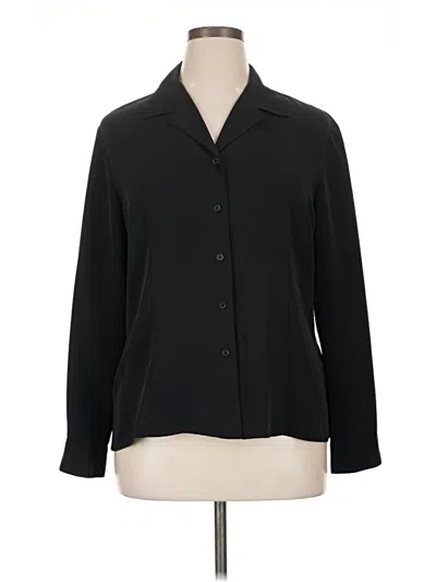 Pre-owned Kim Rogers Long Sleeve Blouse In Black