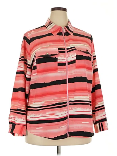 Pre-owned Kim Rogers Long Sleeve Blouse In Pink