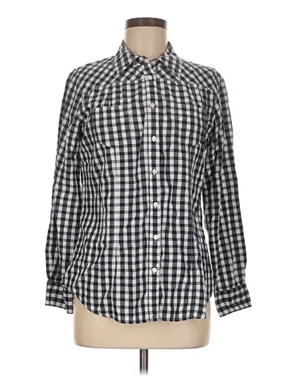 Pre-owned Kim Rogers Long Sleeve Button Down Shirt In Blue