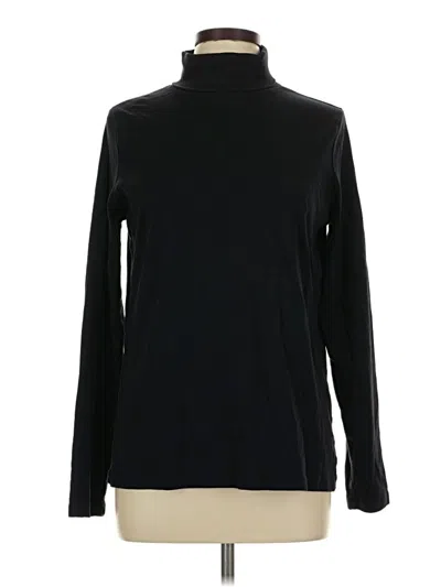 Pre-owned Kim Rogers Long Sleeve Top Black Turtleneck Tops