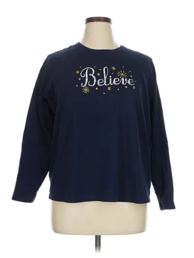 Pre-owned Kim Rogers Long Sleeve T-shirt In Blue