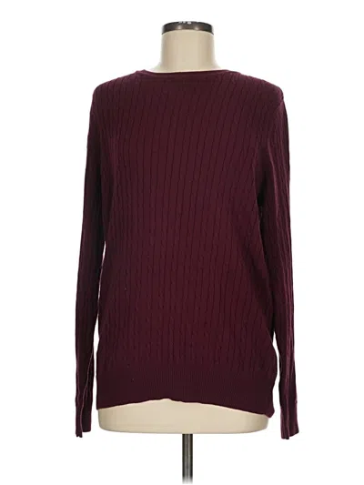 Pre-owned Kim Rogers Long Sleeve T-shirt In Burgundy