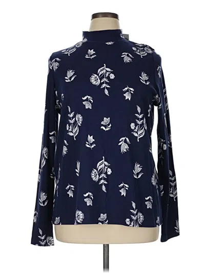 Pre-owned Kim Rogers Long Sleeve Turtleneck In Blue