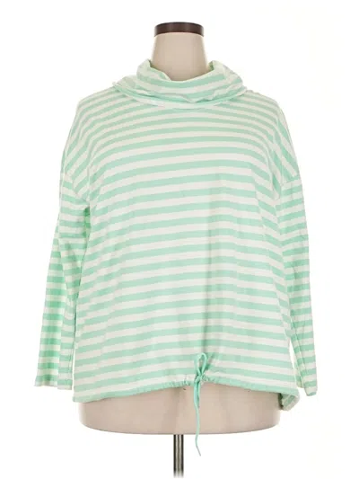 Pre-owned Kim Rogers Long Sleeve Turtleneck In Green