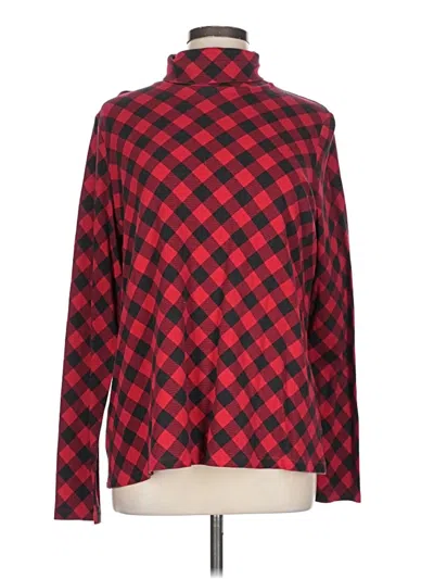 Pre-owned Kim Rogers Long Sleeve Turtleneck In Red