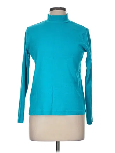 Pre-owned Kim Rogers Long Sleeve Turtleneck In Teal