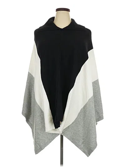 Pre-owned Kim Rogers Poncho In Gray